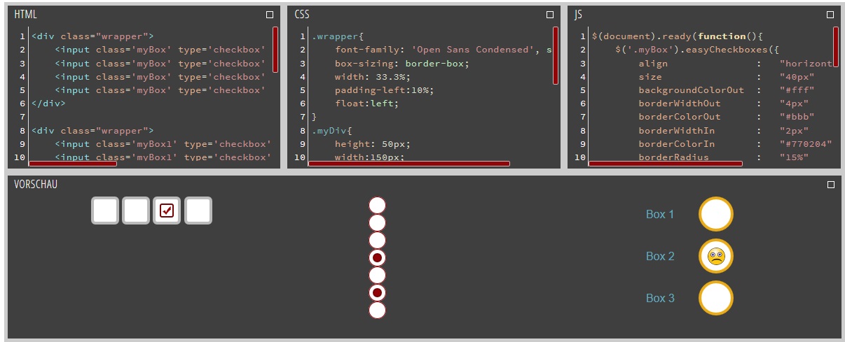 Vorschau EasyCheckboxes